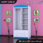 ZALOGA - Garderobna omara Happy babies Blue and White